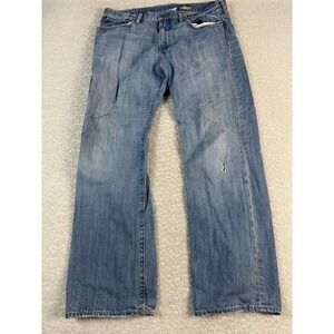 Polo Ralph‎ Lauren Jeans Mens 36x30 Light Wash Vintage 67 Straight Distressed
